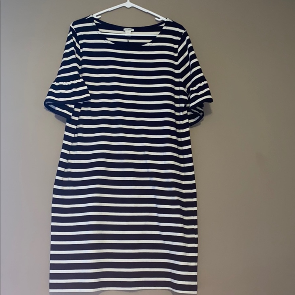 J. Crew Ruffle Sleeve T Shirt Dress
